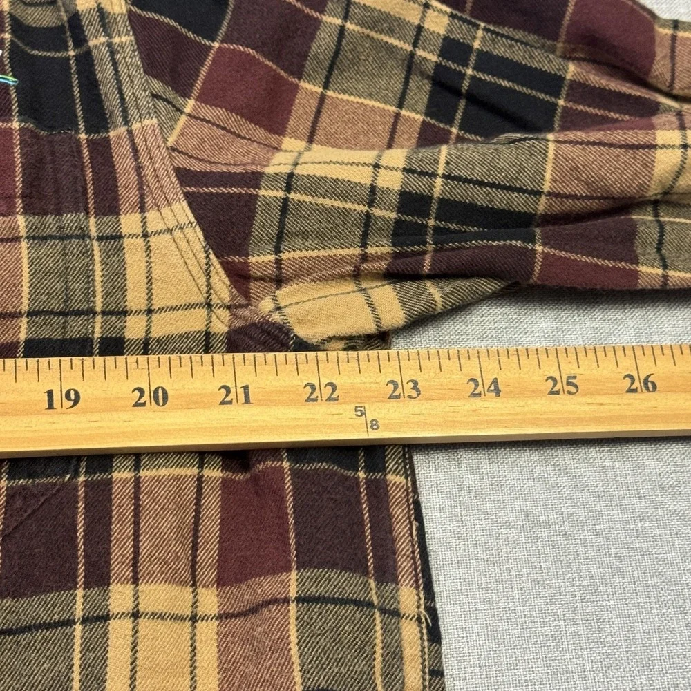 Carhartt Flannel Shirt Men L Multicolor Plaid Long Sleeve Button Cotton Workwear